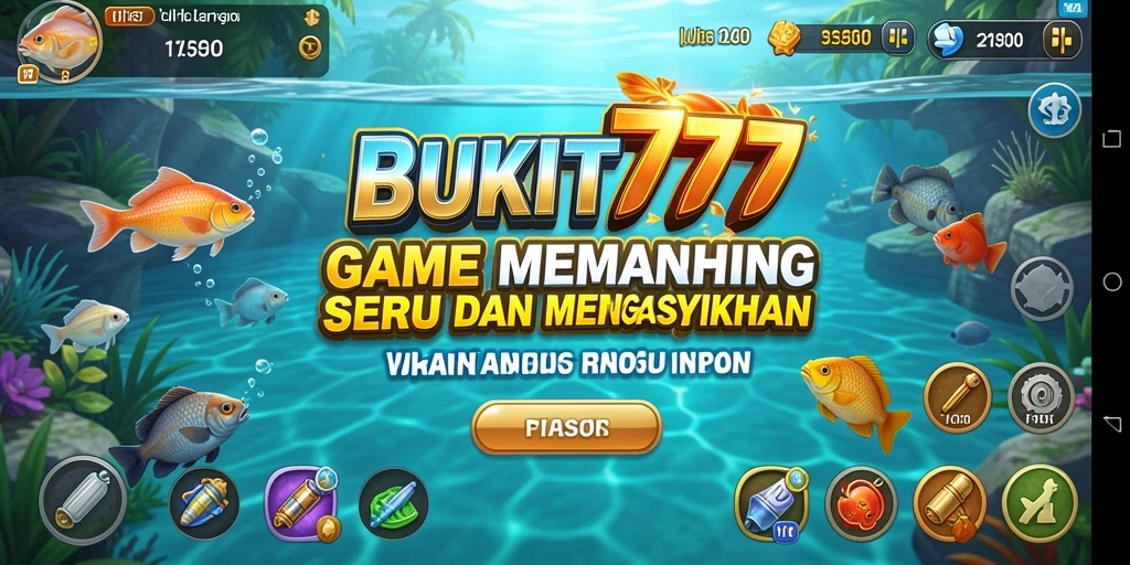 Screenshot gameplay BUKIT777 menunjukkan aksi memancing yang seru.