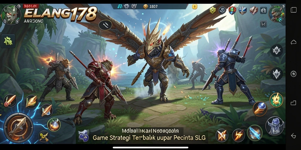 Screenshot gameplay ELANG178 yang menampilkan pertempuran strategi mendebarkan.