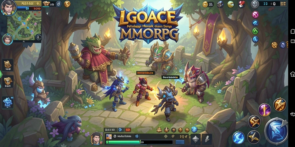 Screenshot gameplay LGOACE yang menampilkan aksi pertarungan epik dalam dunia MMORPG.