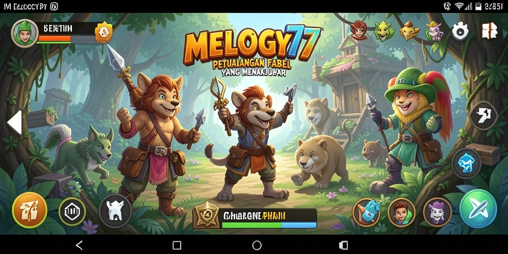 Tangkapan layar gameplay MELODY77 dengan dunia petualangan yang menawan.