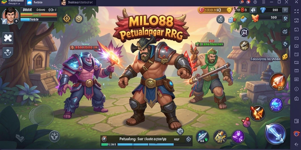 Screenshot gameplay petualangan seru di dunia RPG.