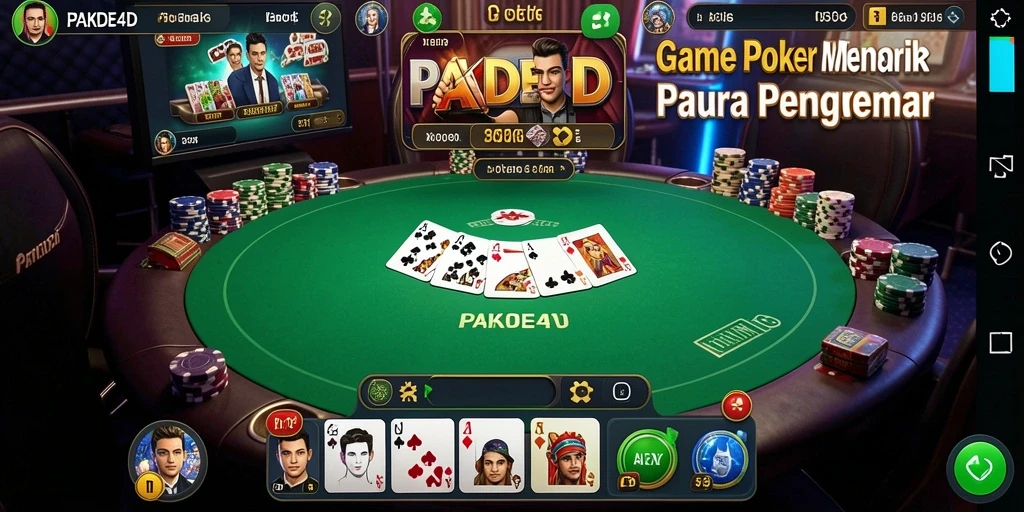 Screenshot utama PAKDE4D menunjukkan aksi seru permainan poker.