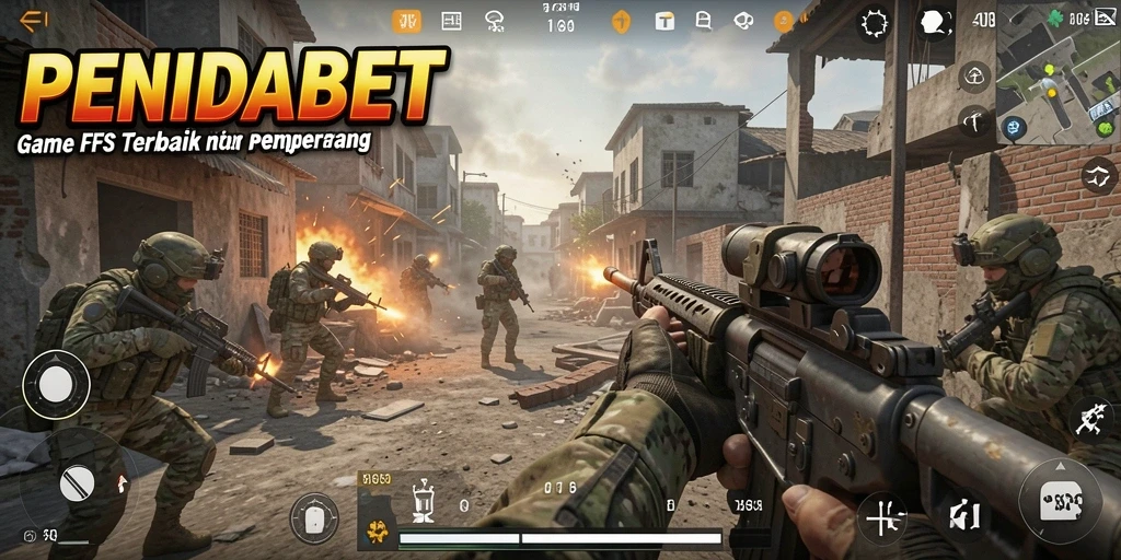 Tangkapan layar menunjukkan aksi intens dalam gameplay FPS.