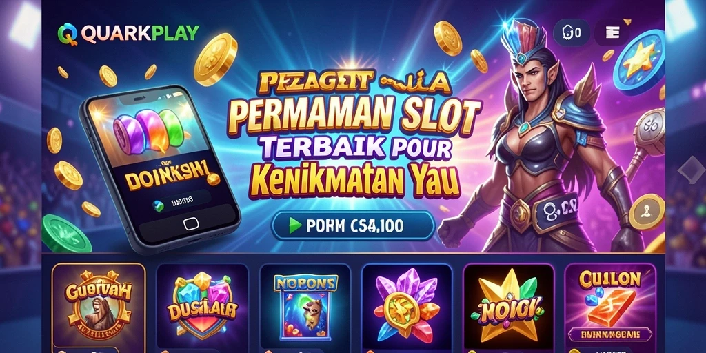 Tampilan gameplay yang menarik dalam QUARKPLAY, menampilkan putaran slot yang mengasyikkan.